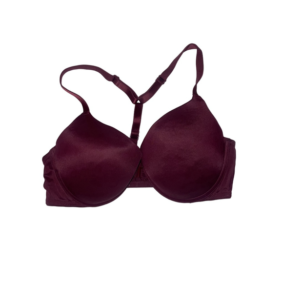 Women's PINK Victoria's Secret 36C Burgundy Pink Front Closure Racerback Bra - Picture 1 of 8